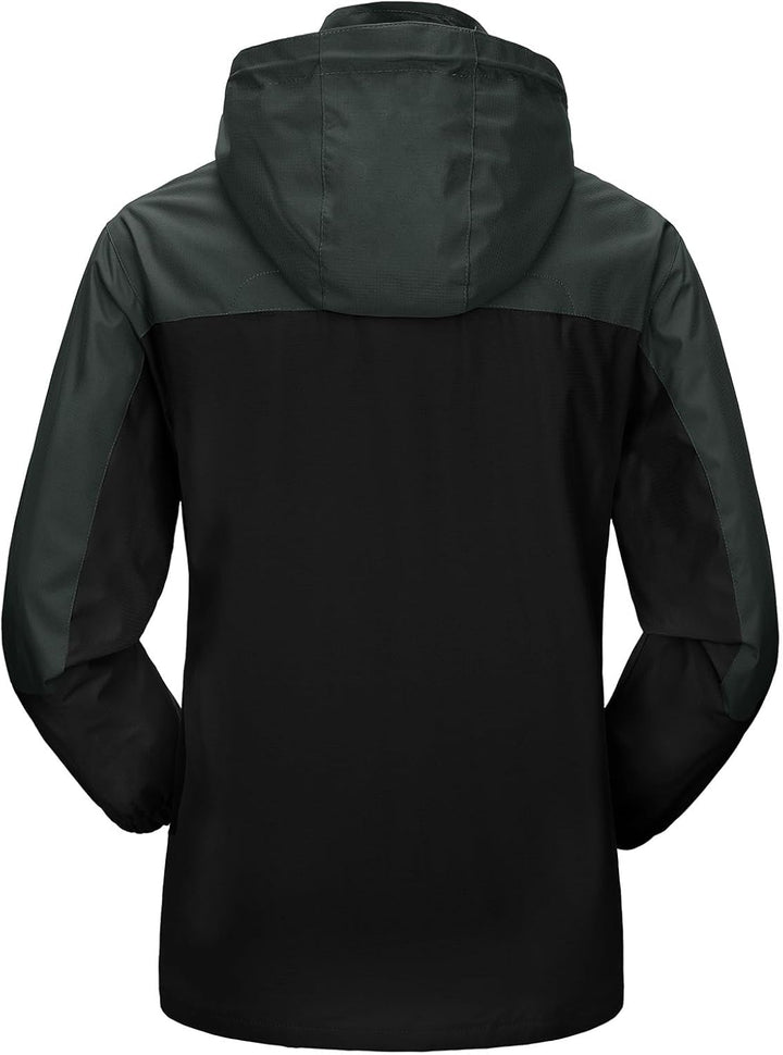 donhobo Damen Wanderjacke Outdoor Jacke Leichte Übergangsjacke Winddichte Jacke Wasserdicht Regenjac