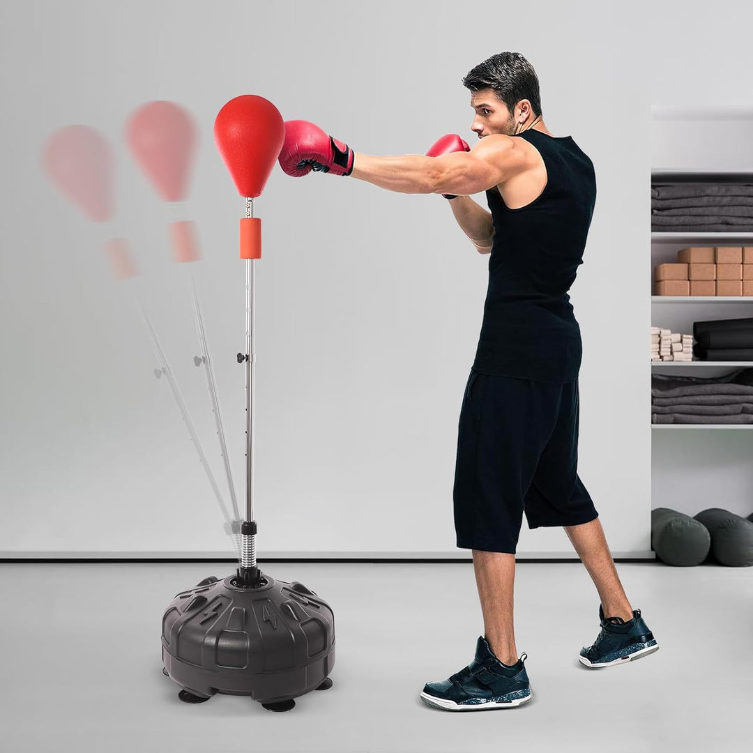 Boxsack Erwachsene Stehend Boxball Set Boxsack für Erwachsene Höhenverstellbarer Boxrahmen 120-160 c