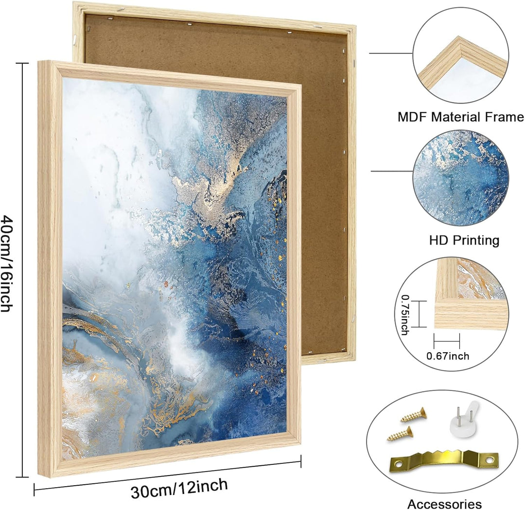 3 Pcs Mit Rahmen Leinwand Bilder Goldgrüner Ozean Krachende Wellen Bild auf Leinwand Malerei Poster