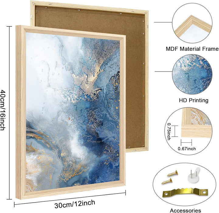 3 Pcs Mit Rahmen Leinwand Bilder Goldgrüner Ozean Krachende Wellen Bild auf Leinwand Malerei Poster