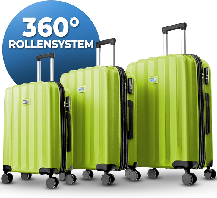 MY TRAVEL BAG Hartschalen-Koffer Trolley ABS Reisekoffer 4 Zwillingsrollen (Handgepäck-Mittel-Gross-