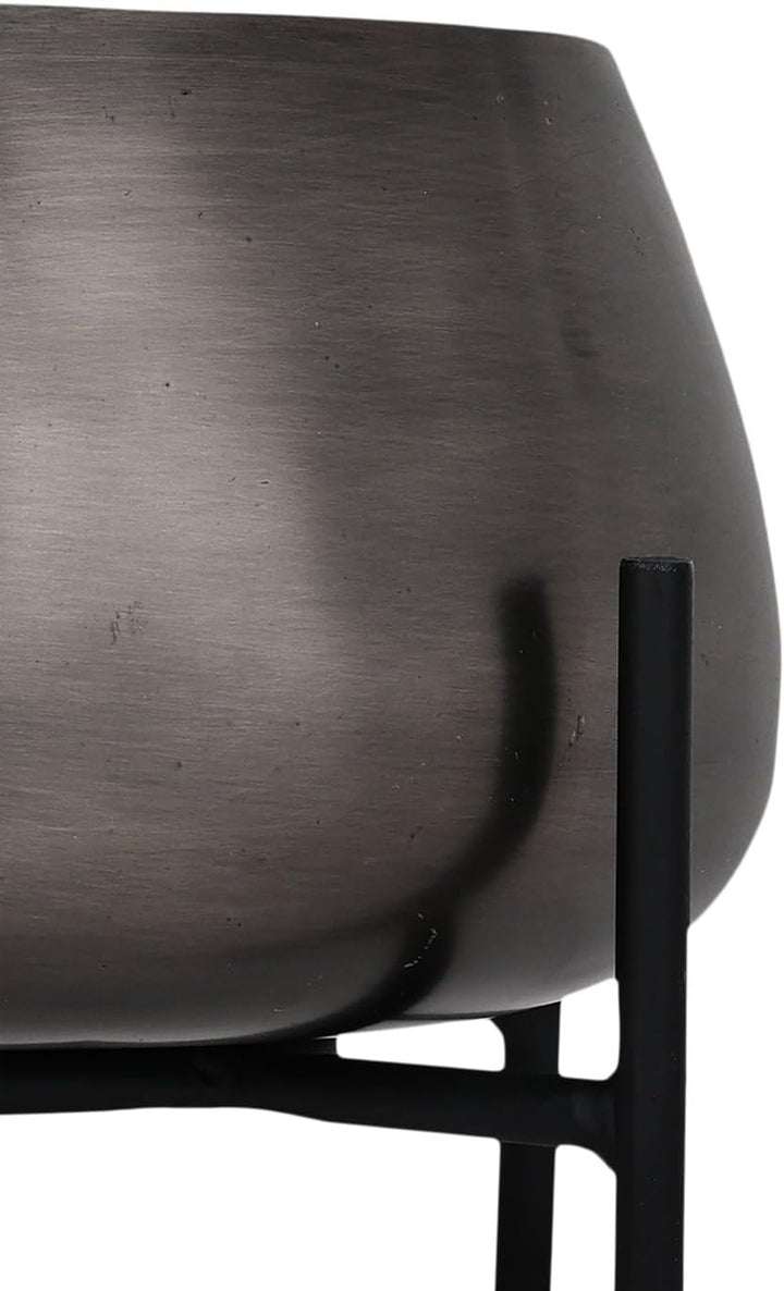 EGLO LIVING Übertopf Sakata, Deko Blumentopf mit Füssen, Blumenständer aus Metall in Nickel-Antik un
