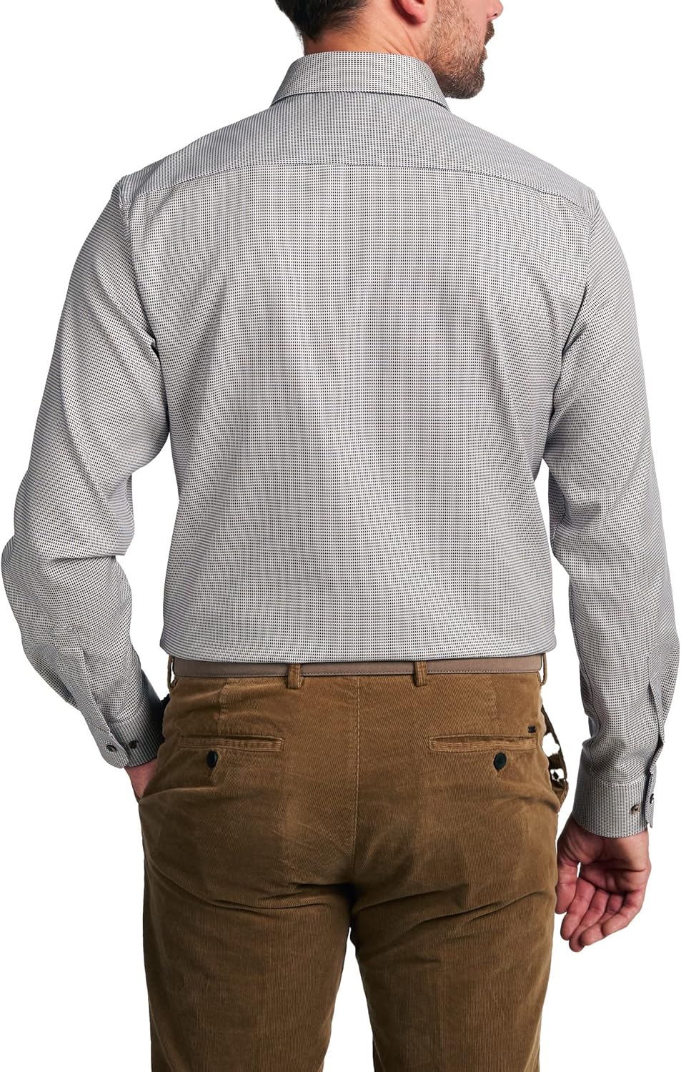 eterna Herren strukturiertes Baumwoll-Hemd MODERN FIT 1/1 dunkelblau 46_H_1/1
