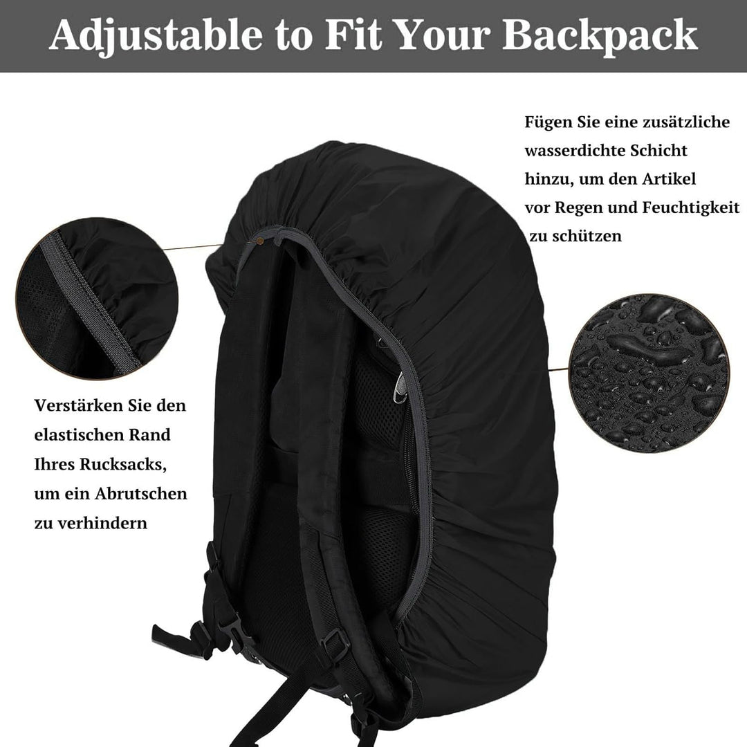 wasserdichte Rucksack-Regenhülle mit Aufbewahrungstasche Schultaschen-Reflektor Rucksackhülle mit re
