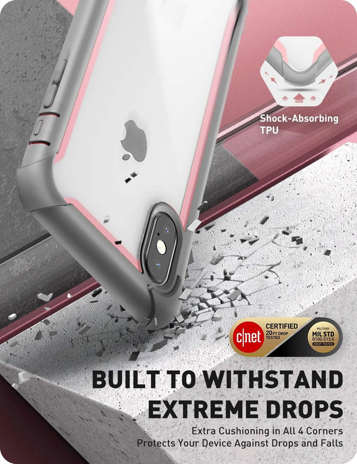 i-Blason iPhone XS Hülle iPhone X Hülle [Ares] Handyhülle 360 Grad Bumper Case Robust Schutzhülle Cl