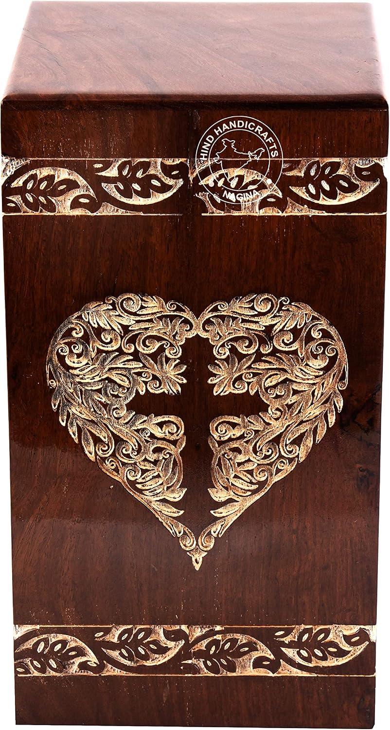 Rosewood Urnen für menschliche Asche für Erwachsene, gross – Holzurne für Columbarium – Beerdigungsu