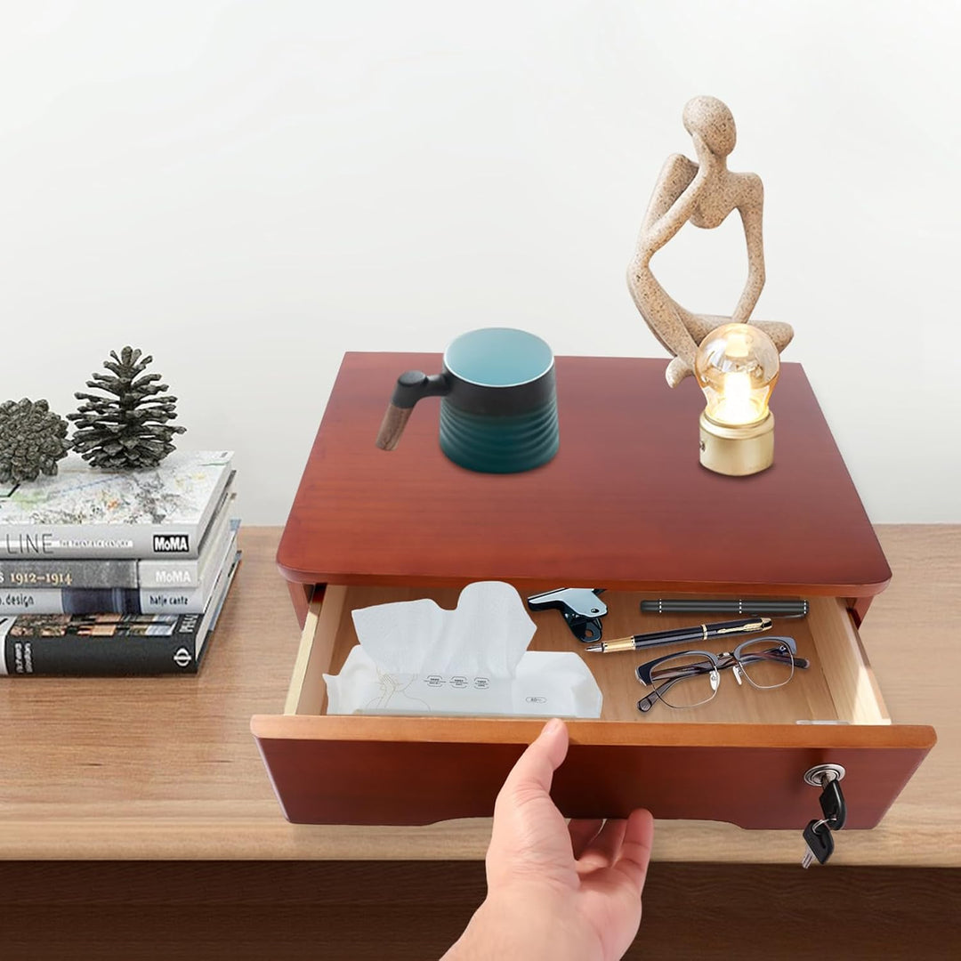 1 Schicht Desktop Storage Box, Desktop Storage Box mit abschliessbarer Schublade, Bürobedarf Schubla
