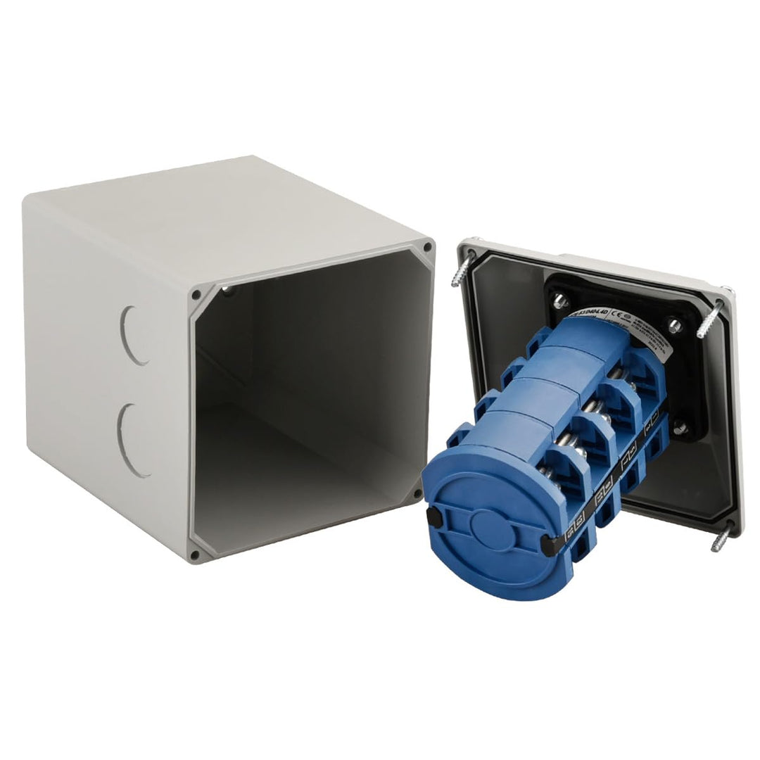 Heschen universaler Drehwechselschalter SZW26-63/D404.4D 660V 63A ON-OFF-ON, 3 Positionen, 4 Phasen,