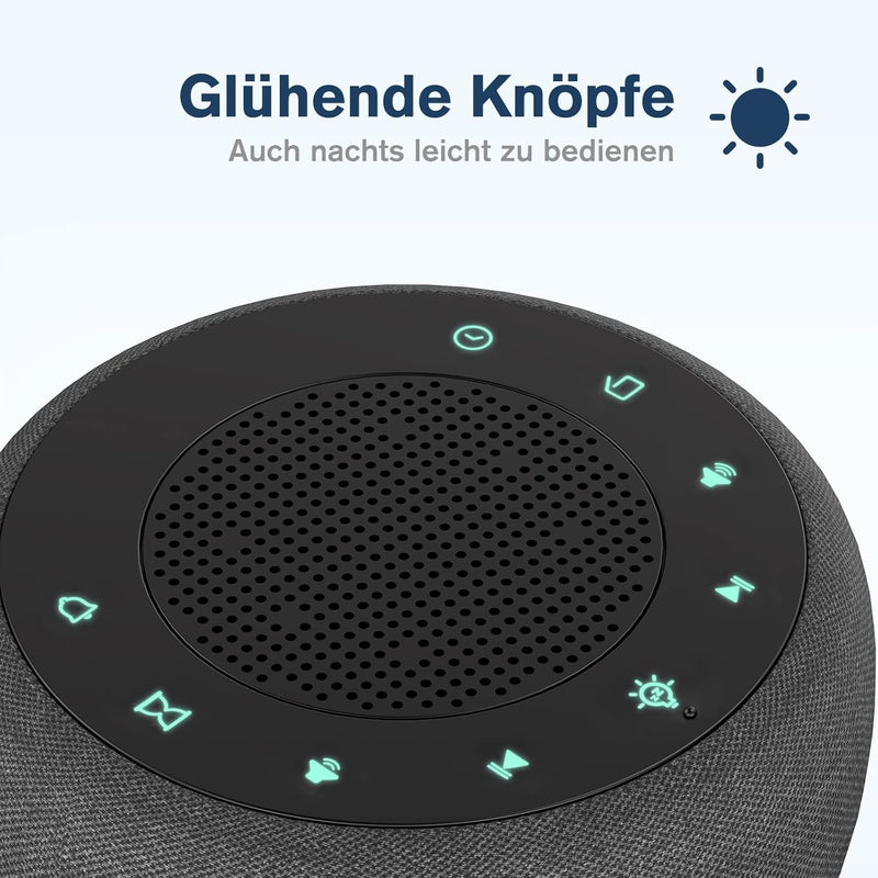 Buffbee Digitaler Radiowecker für das Schlafzimmer - 7-farbiges Nachtlicht, High-Fidelity-Klangquali