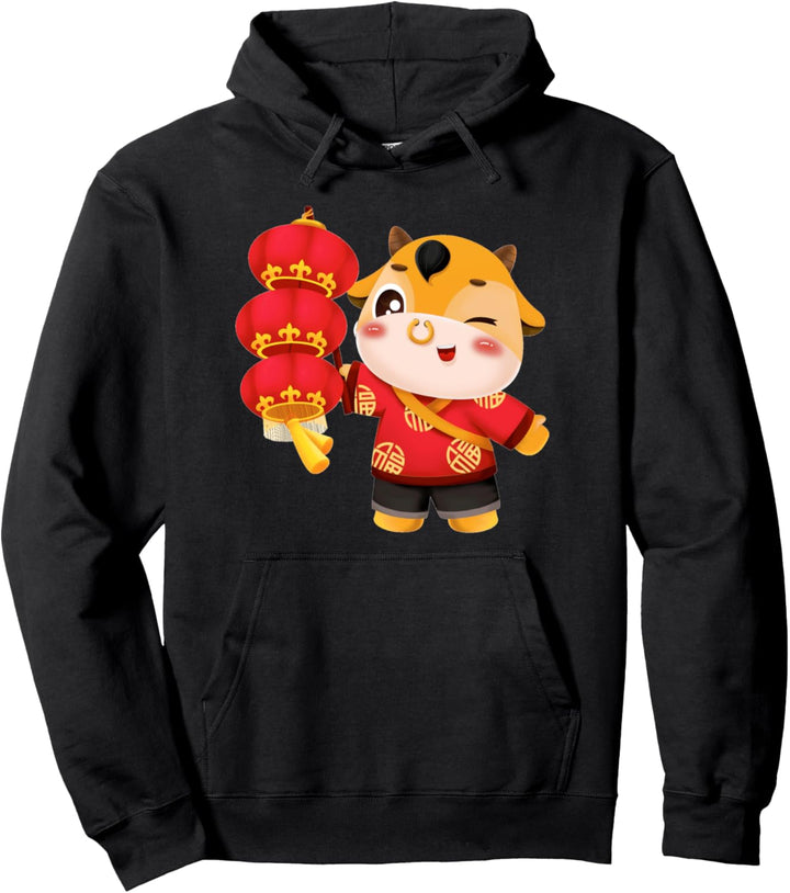 Chinesisches Neujahrs des Ochsen 2021 19 Ox Stier Viel Glück Pullover Hoodie