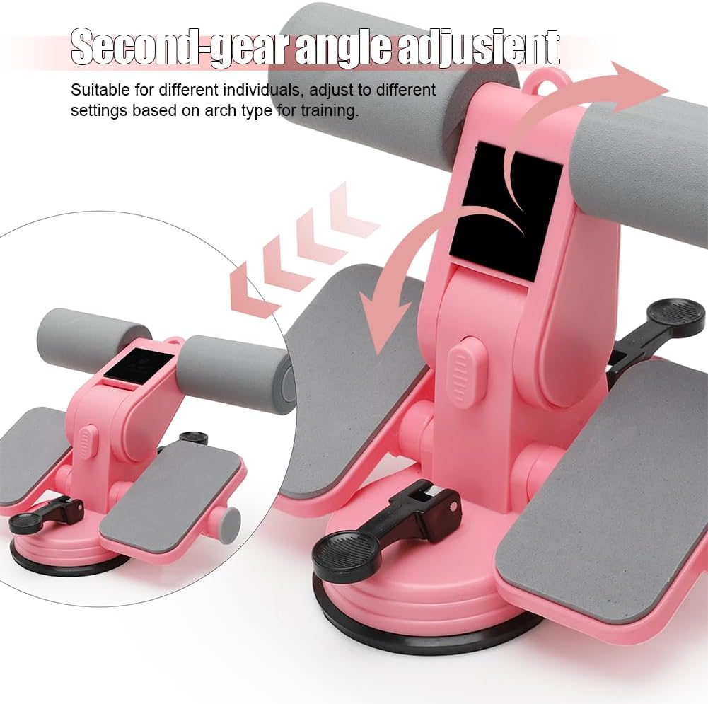 RANJIMA Tragbare Sit Up Bar, Bauchtrainer für Zuhause, Selbstsaugung Sit Up Trainingsgeräte Bodybuil