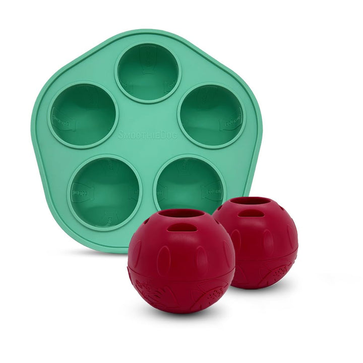 SmoothieDog Schleckball-Set + 1 Schleckball - Schleckball für Hunde, Snackball, für Mehrhundehaushal