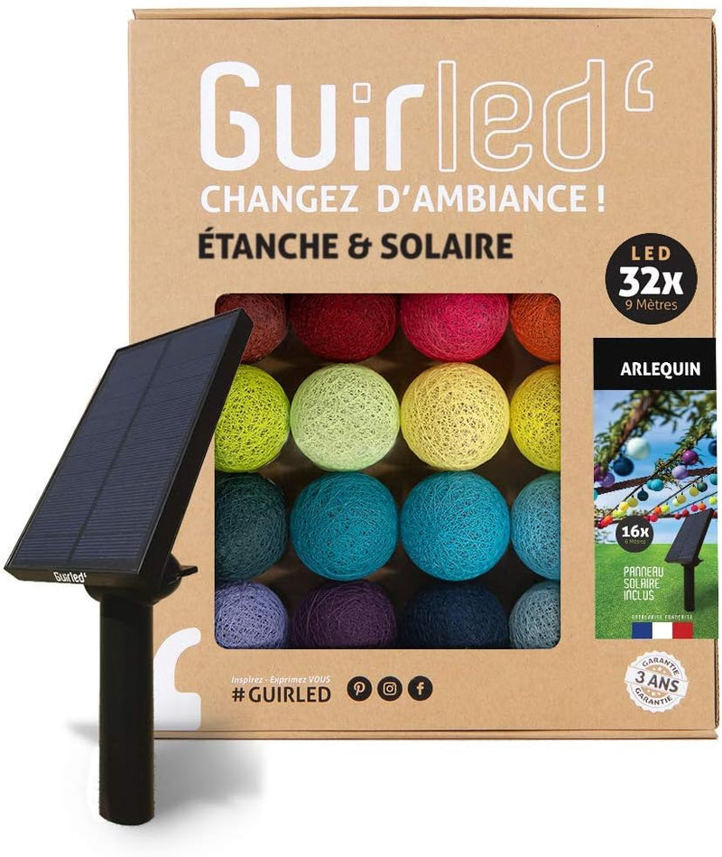 GuirLED - Aussengirlande mit Lichtkugeln LED-Guinguette - Wasserdicht IP55 - Hocheffizientes Solarpa