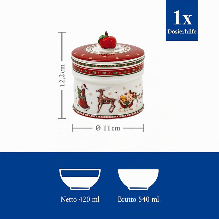 Villeroy & Boch – Winter Bakery Delight Kleine Vorratsdose, Keramik Keksdose Weihnachten, Weihnachts