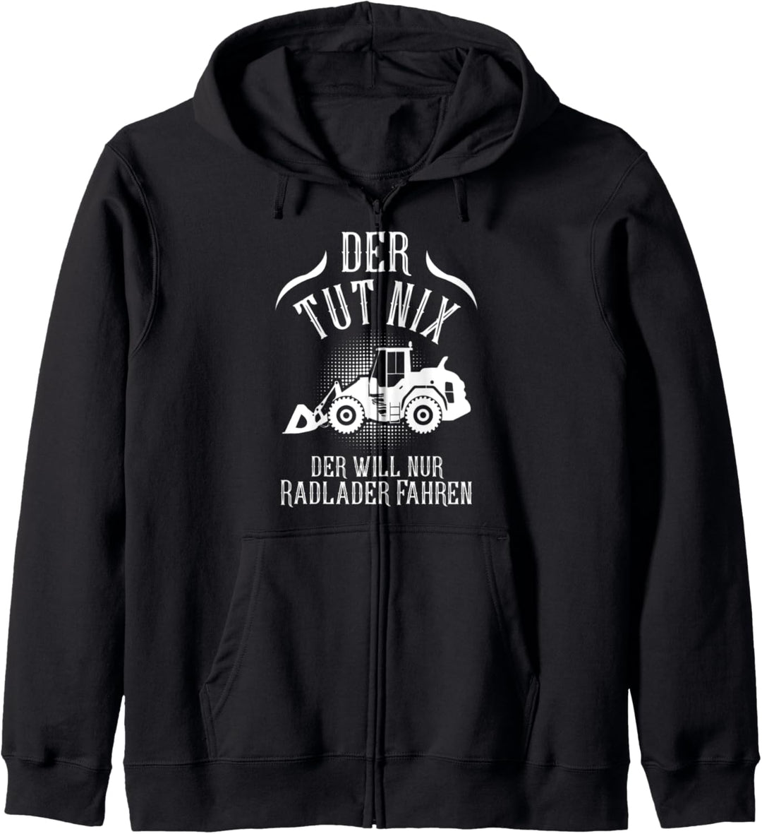 Radlader Bagger Baggerfahrer Tiefbau Baustelle Bauarbeiter Kapuzenjacke