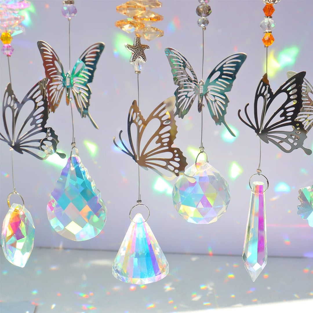 Kristall-Sonnenfänger, Crystal Suncatcher, hängendes Glas, Sonnenfänger, Prismen-Anhänger, Regenboge