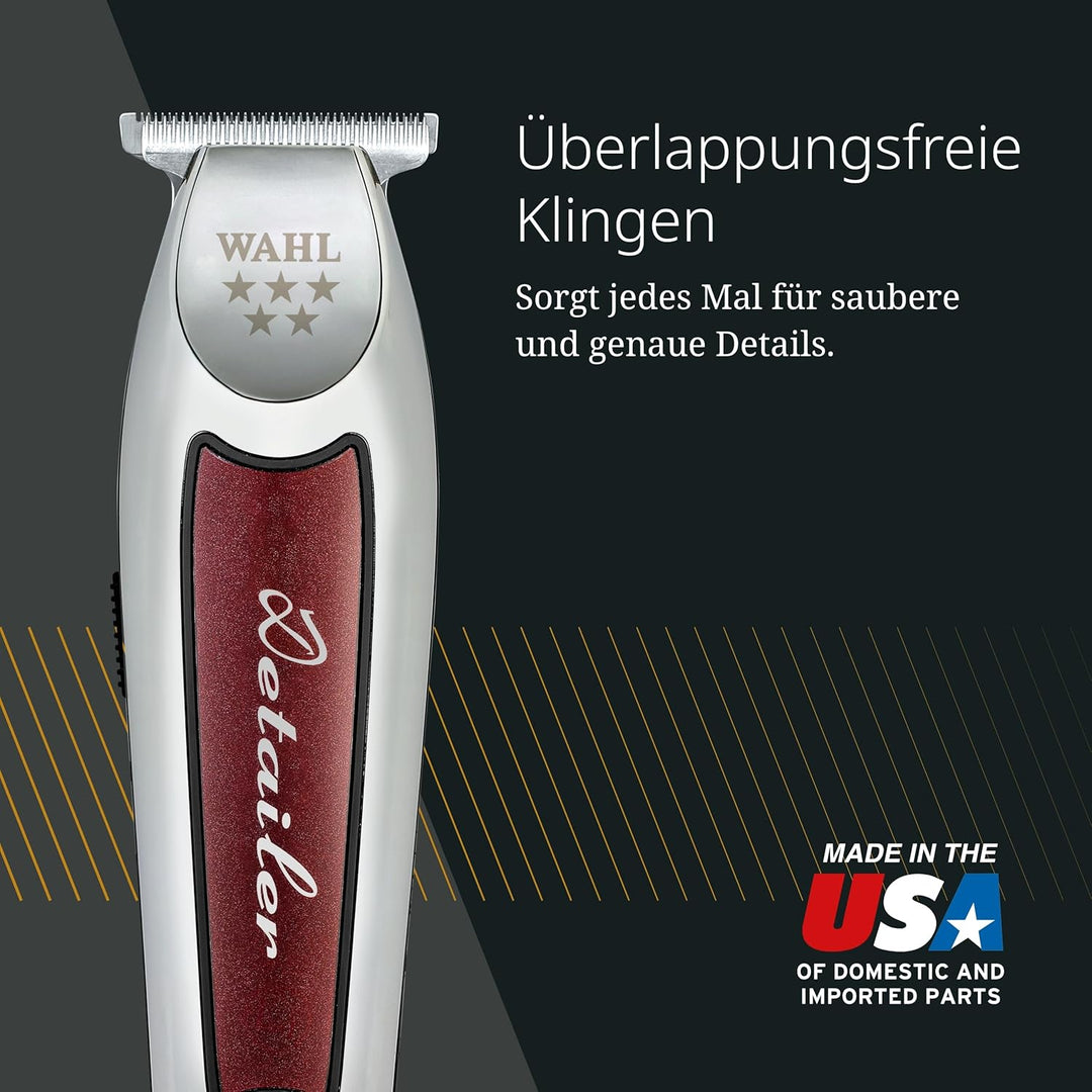 Wahl Cordless Detailer LI Hair Trimmer - Leistungsstarker Trimmer mit extra breiter T-Klinge für Kan