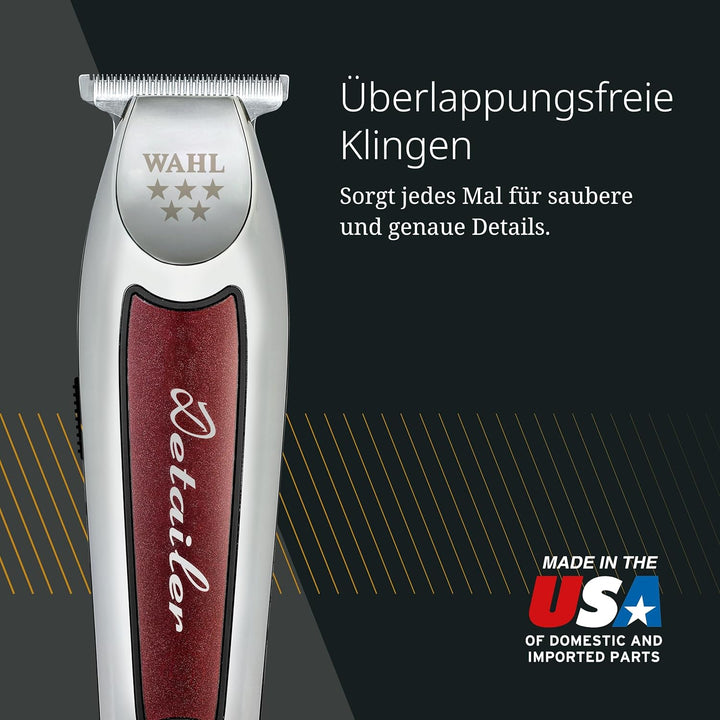 Wahl Cordless Detailer LI Hair Trimmer - Leistungsstarker Trimmer mit extra breiter T-Klinge für Kan