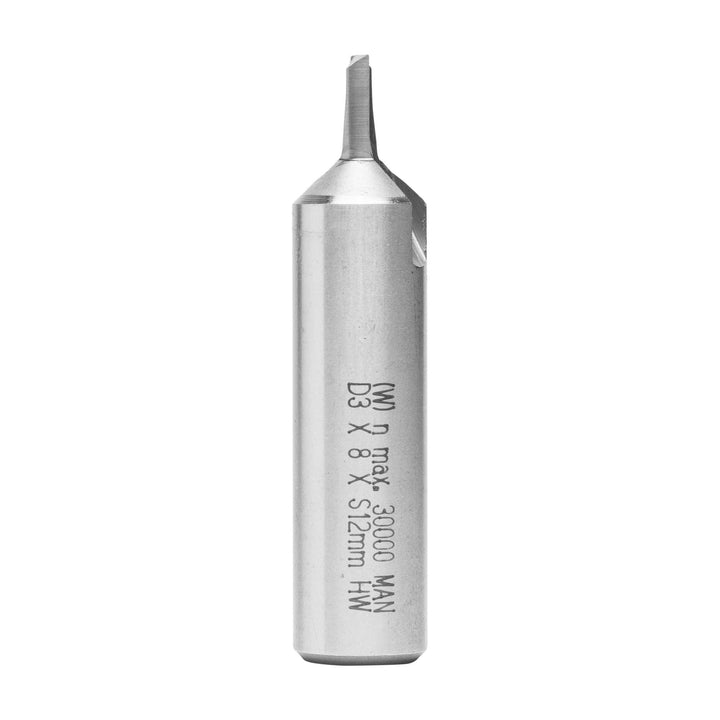ENT 10502 Nutfräser VHW, Schaft (S) 12 mm, Durchmesser (D) 3 mm, NL 8 mm, SL 40 mm, GL 52 mm, mit VH
