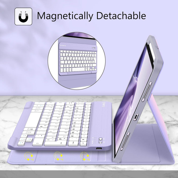 FINTIE Tastatur Hülle für iPad Air 11" (M3) 2025/(M2) 2024, iPad Air 10.9" 5/4 Generation (2022/2020