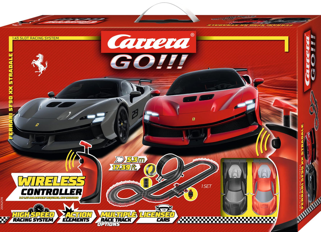 Carrera - 20062578 - Carrera GO!!! Ferrari Supercar Power (Wireless) Rennbahn-Set I Rennbahn mit liz