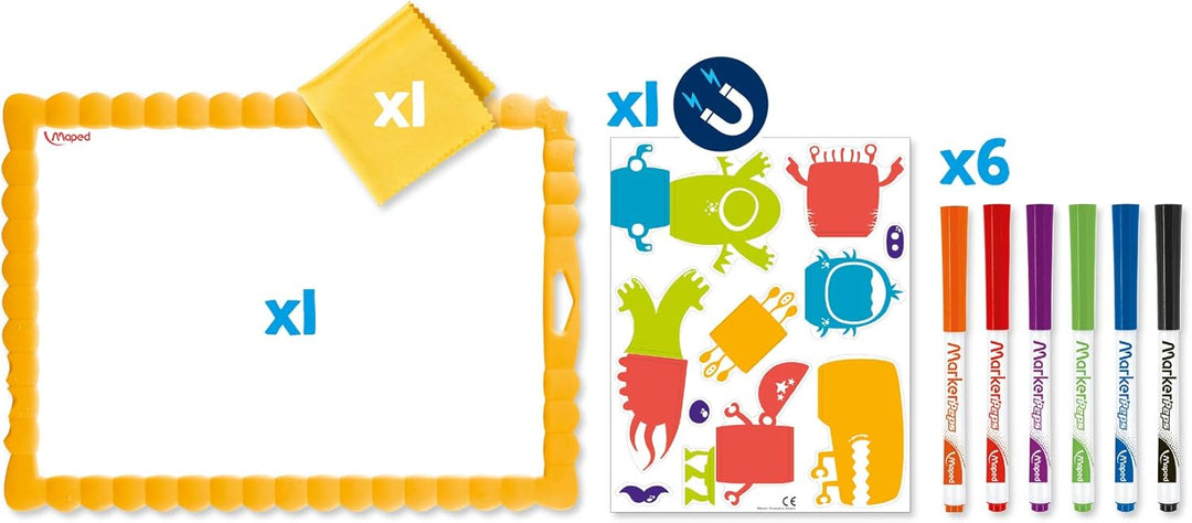 Maped 907100 Creativ Artist Board – magnetisch, Kunststoff, gelb, A4 Künstlertafel magnetisch, Künst