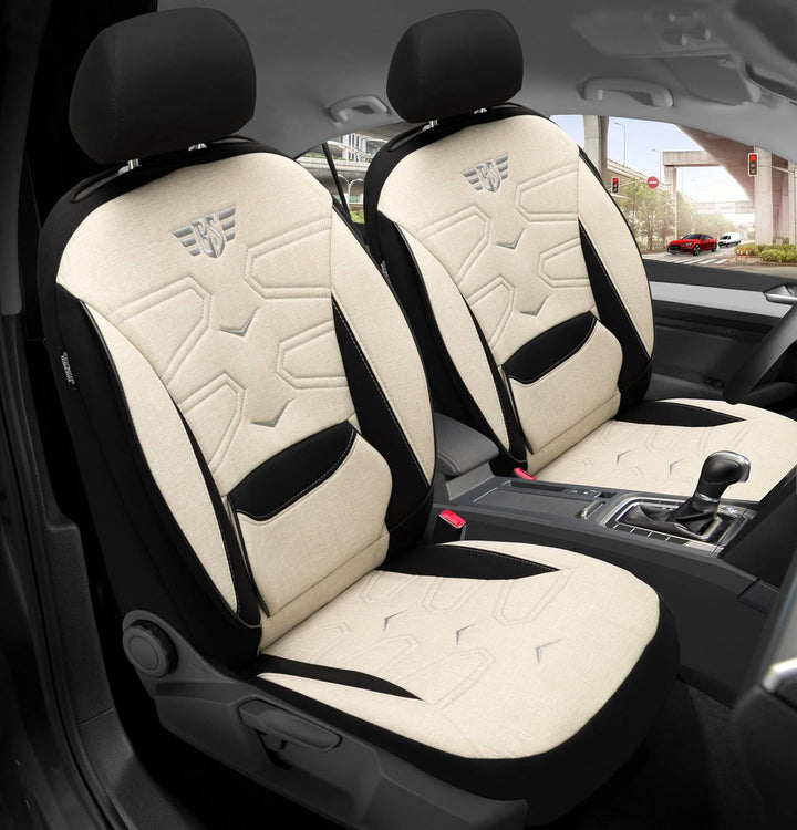 BREMER SITZBEZÜGE Mass Sitzbezüge Schonbezüge für Mercedes GLK X204 KT305 KT305 - Schwarz/Beige GLK