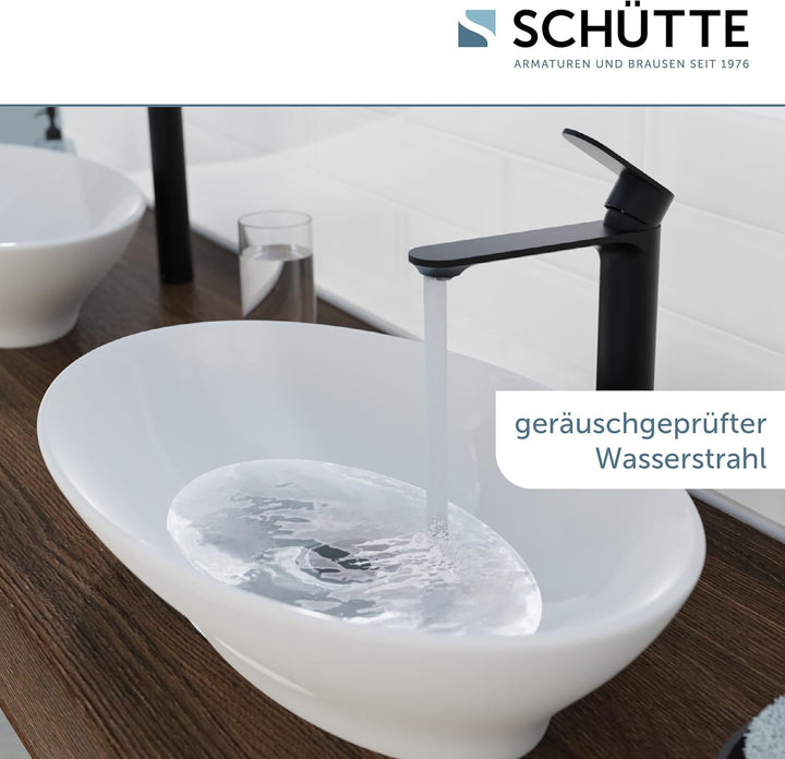 SCHÜTTE Waschtischarmatur MONTANA 32326, Wasserhahn Bad mit hohem Auslauf, Armatur Badezimmer, Einhe