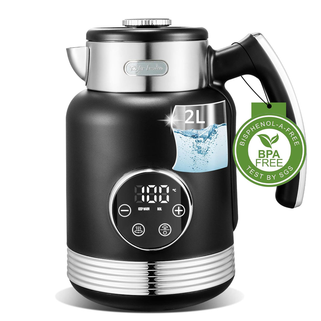 Taylor Swoden 2200W Wasserkocher Schnellaufheizender mit Temperatureinstellung, 40-100°,Elektrischer