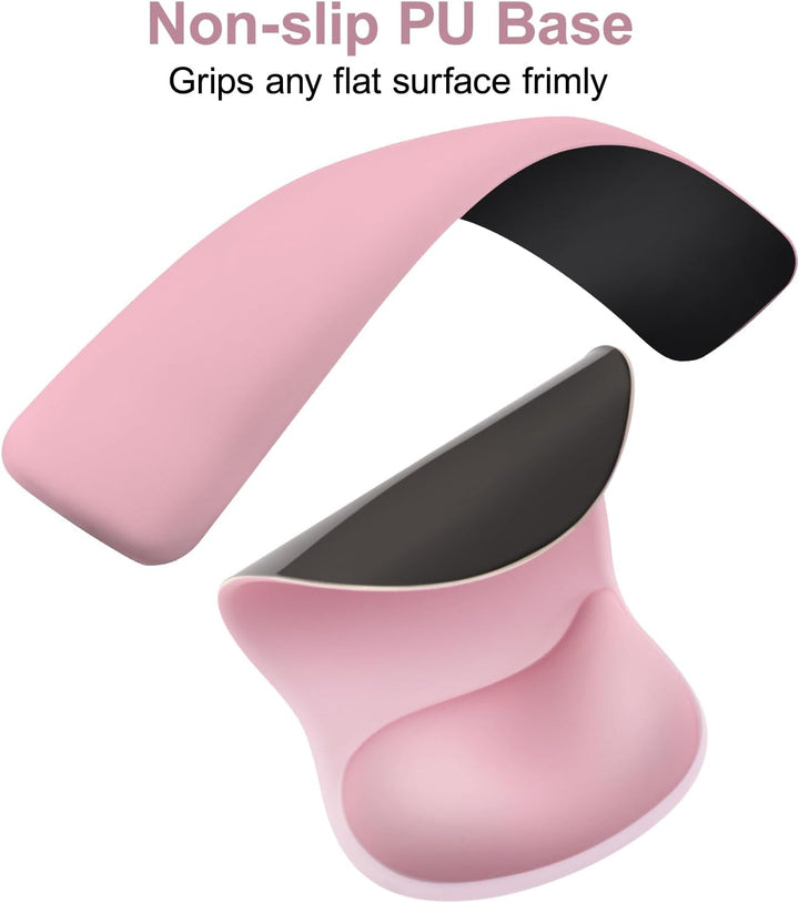 MOSISO Handgelenkstütze für Mauspad&Tastatur Set, Ergonomische Mauspad mit Konkav Gewölbtem Memory S