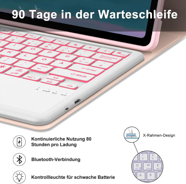 FOGARI Tastatur Hülle für Honor Magic Pad 2 Tablet 12,3 Zoll, Multi Touch Trackpad, 7 Farben Beleuch