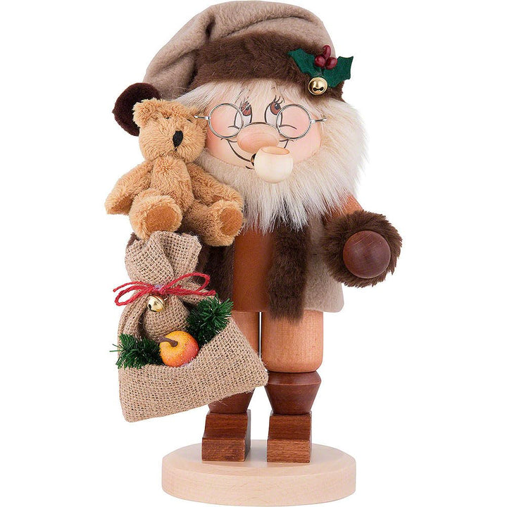 Räuchermann Wichtel Weihnachtsmann mit Teddy