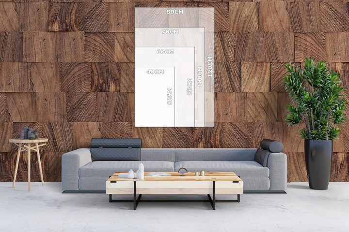 deyoli winzige Kakteen Format: 80x60 Effekt: Monocrome Blau als Leinwand, Motiv fertig gerahmt auf E