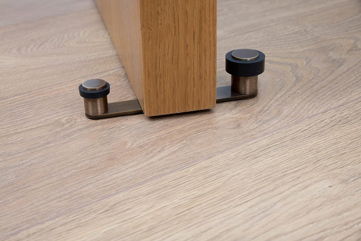 Türstopper mit drehbarem Halter | für Türstärke bis 100 mm | Messing | inkl. Schraube + Dübel | Ref.