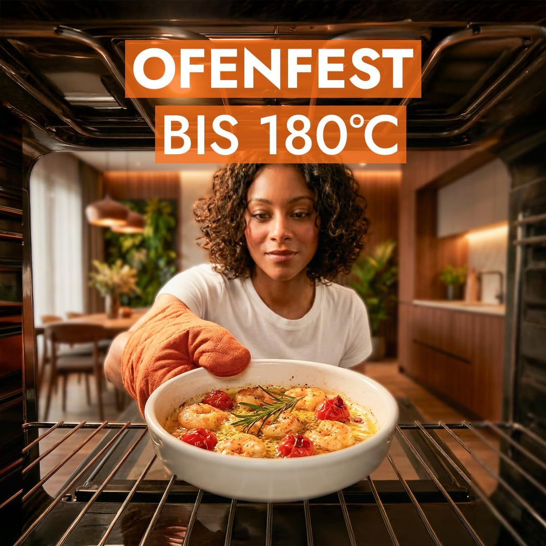 evergrate Keramikreibe Dipschale im Motiv Desert mit Küchenpinsel und Rezeptheft, Desert