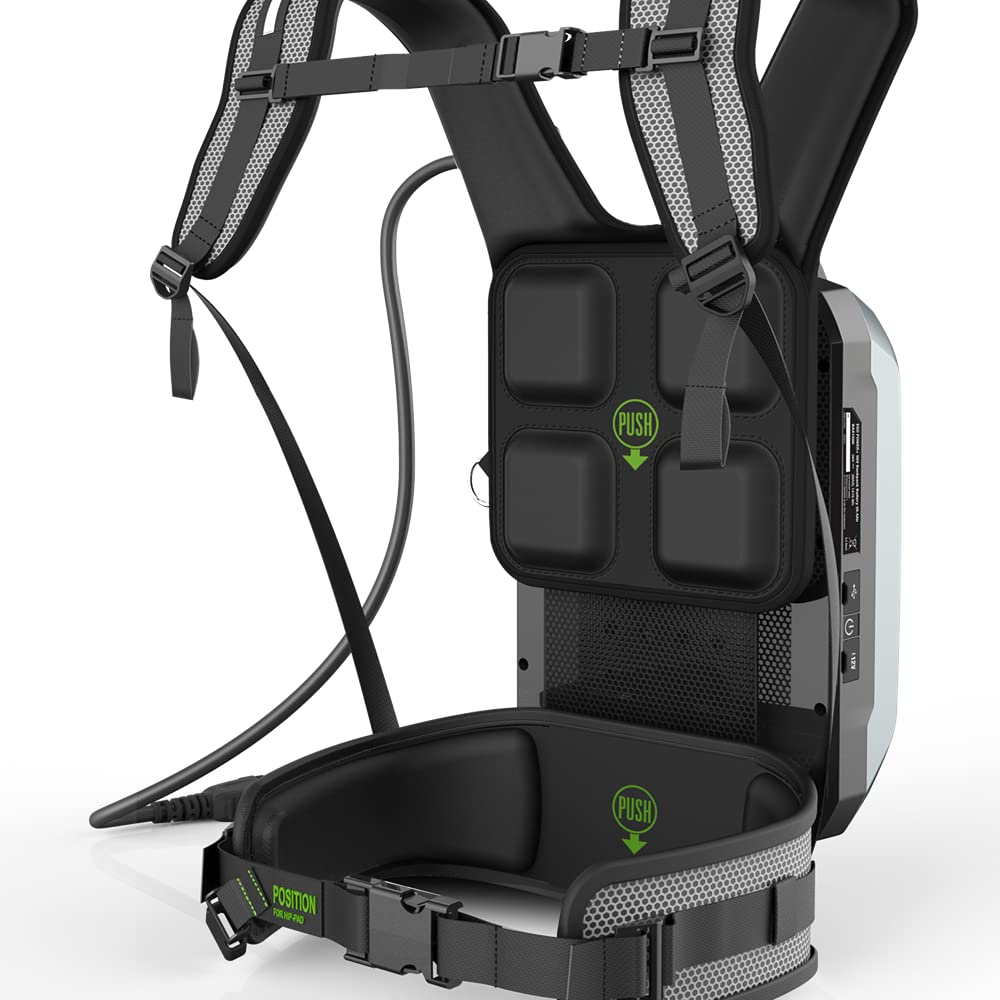 EGO POWER+ Backpack BAX1501 Lithium-Akku, 28 Ah, hohe Kapazität und Gurt Pro
