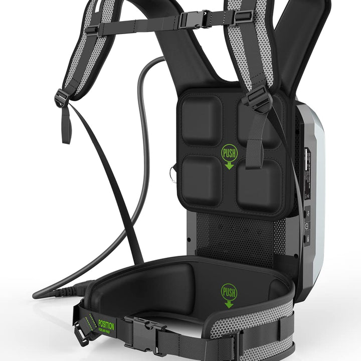 EGO POWER+ Backpack BAX1501 Lithium-Akku, 28 Ah, hohe Kapazität und Gurt Pro