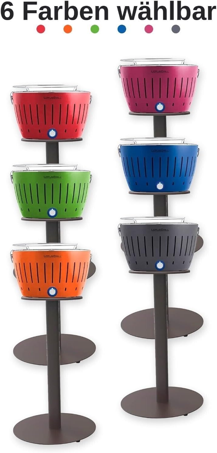 Glutdepot XL Holzkohlegrill + Grillständer-Set Standgrill, Anthrazitgrau, Anthrazitgrau
