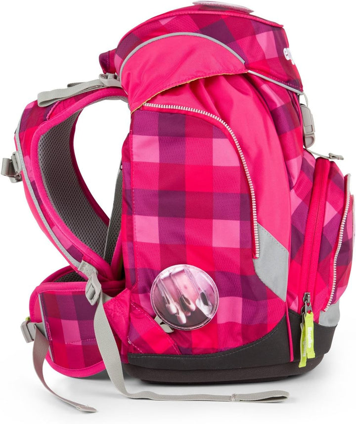 Ergobag pack Schulrucksack-Set RhabarBär (6tlg.), 35 cm, 20 L, Lila Kontrollen