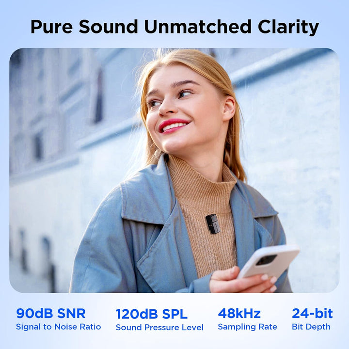 Saramonic Air Wirelss Lavalier Mikrofon Handy (2 Sender, 1 USB-C Empfänger, Ladeschale), 48H Akku, M