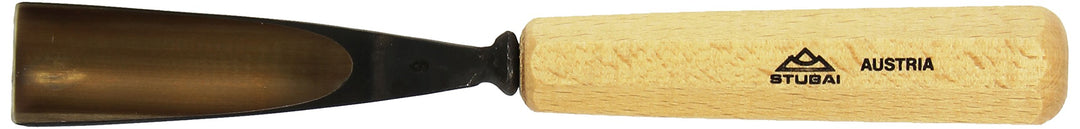 STUBAI-520930 Gerades Hohleisen 30 mm | Profi-Schnitzeisen Serie 52, Stich 9 | einseitig geschliffen