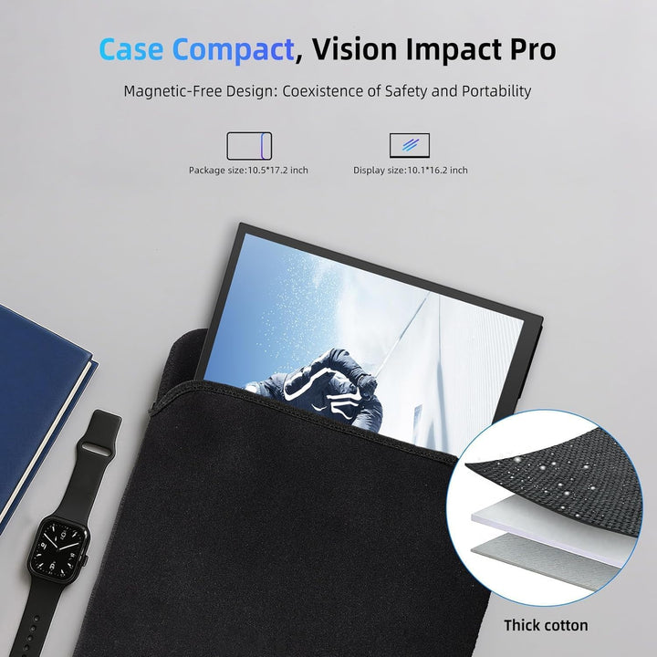EVICIV Portable Monitor, 18,5 Zoll 120Hz Tragbarer FHD 1080P IPS Mobiler Display Zweiter Bildschirmm