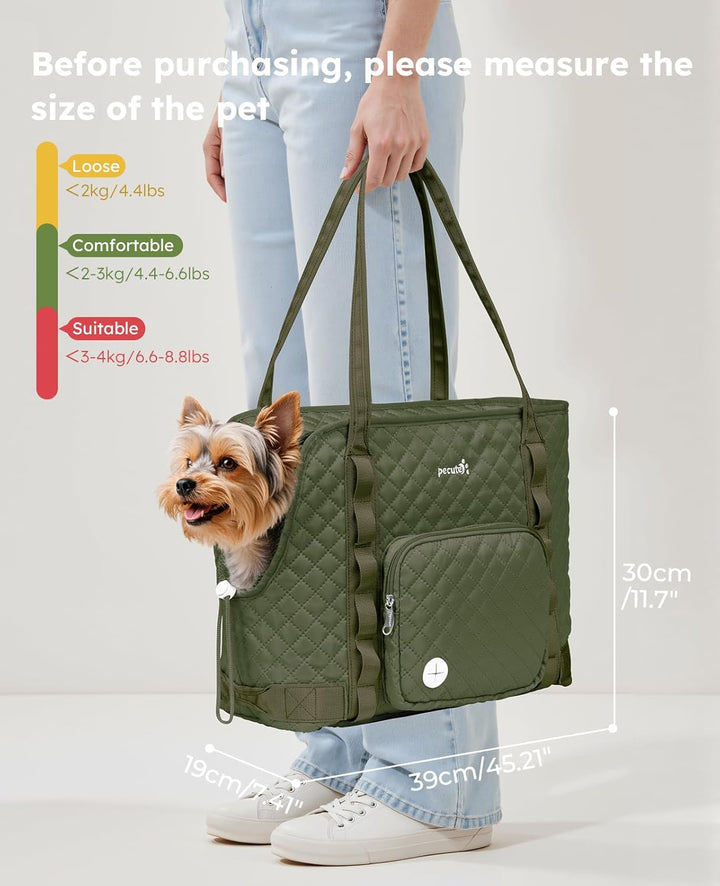 pecute Hundetasche für Kleine Hunde 4kg, Tragetasche Hund Hundetragetasche Leichte, Faltbare Hundetr