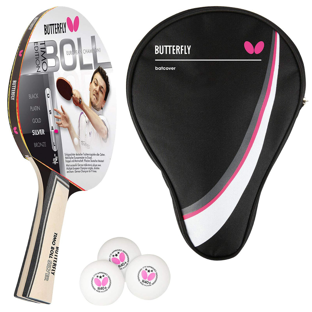 Butterfly® Timo Boll Silver 85015 Tischtennisschläger | Tischtennis Racket TT Bat Hobbyschläger für