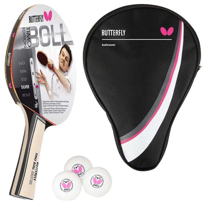 Butterfly® Timo Boll Silver 85015 Tischtennisschläger | Tischtennis Racket TT Bat Hobbyschläger für