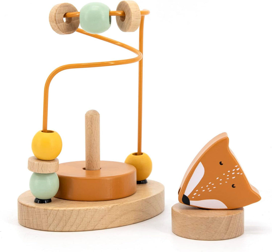 Trixie - Labyrinth mit Perlen aus Buchenholz, FSC Aktivitätsspielzeug für die Motorik des Babys – Mr