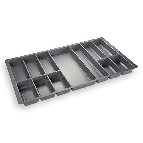 ORGA-BOX® IV UNIVERSAL Besteckeinsatz Besteckkasten silbergrau für 90er Schublade (473,5 x 826 mm) B