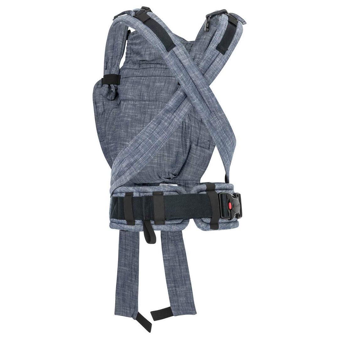 Hoppediz ♥ NABACA Komfort-Modultrage Basic-Set Popeline denim - Babytrage ab Geburt ✓ Bauchtrage ✓ R