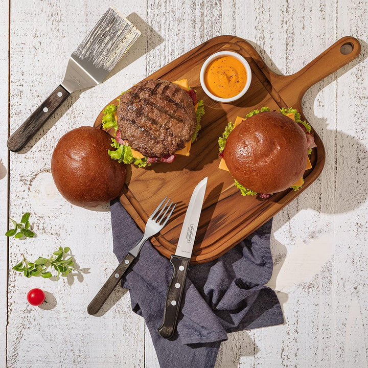 Tramontina Steakbesteck "Gaucho", Set 8-teilig, mit 4 Steakmessern und 4 Steakgabeln, Edelstahl, Ech