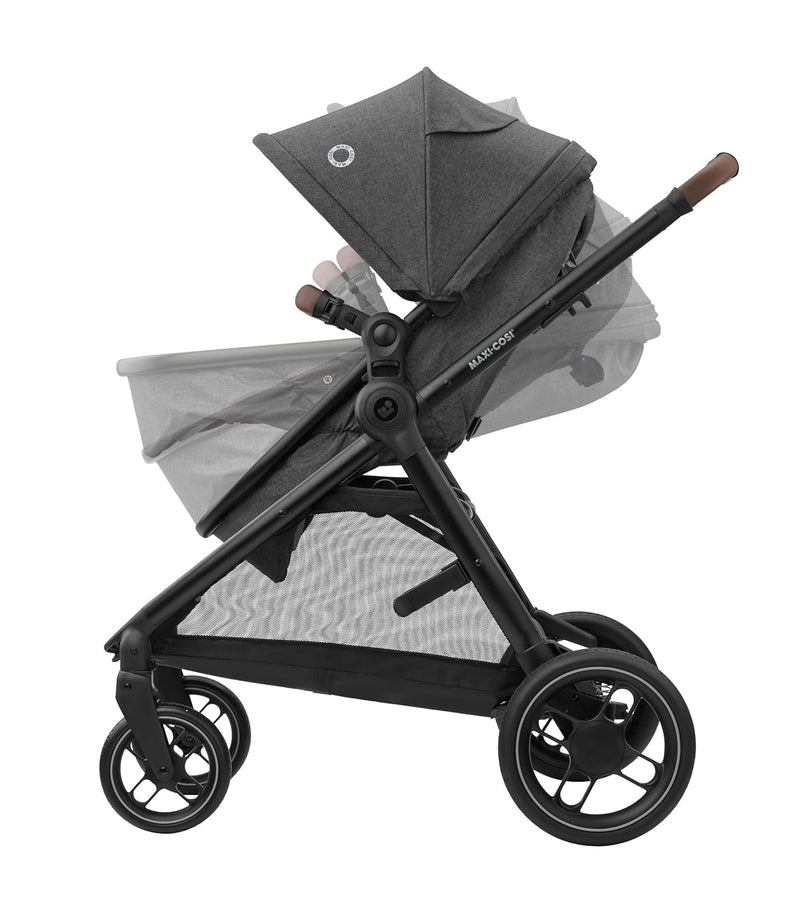 Maxi-Cosi Zelia S Trio Kinderwagen 3 in 1 Komplettset, Baby 0-4 Jahre, bis 22 kg, Zusammenklappbar,